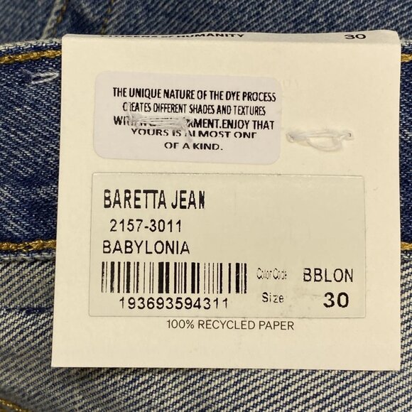 NEW CITIZENS OF HUMANITY Women’s Babylonia Relaxed Straight Jeans Blue Size 30 - Picture 4 of 12